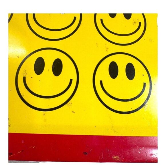 Vintage Yellow Red Smiley Face Metal G Whiz Lunchbox With Matching Thermos READ - Picture 15 of 15